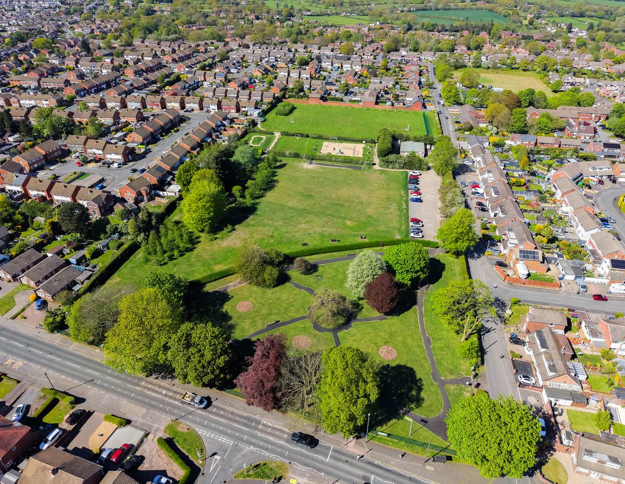 Aerial view of Burntwood
