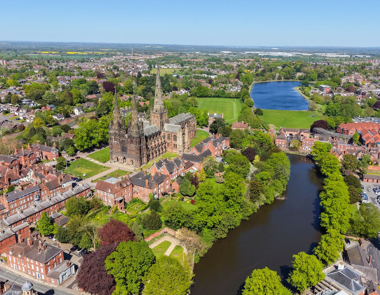 Aerial view of Lichfield